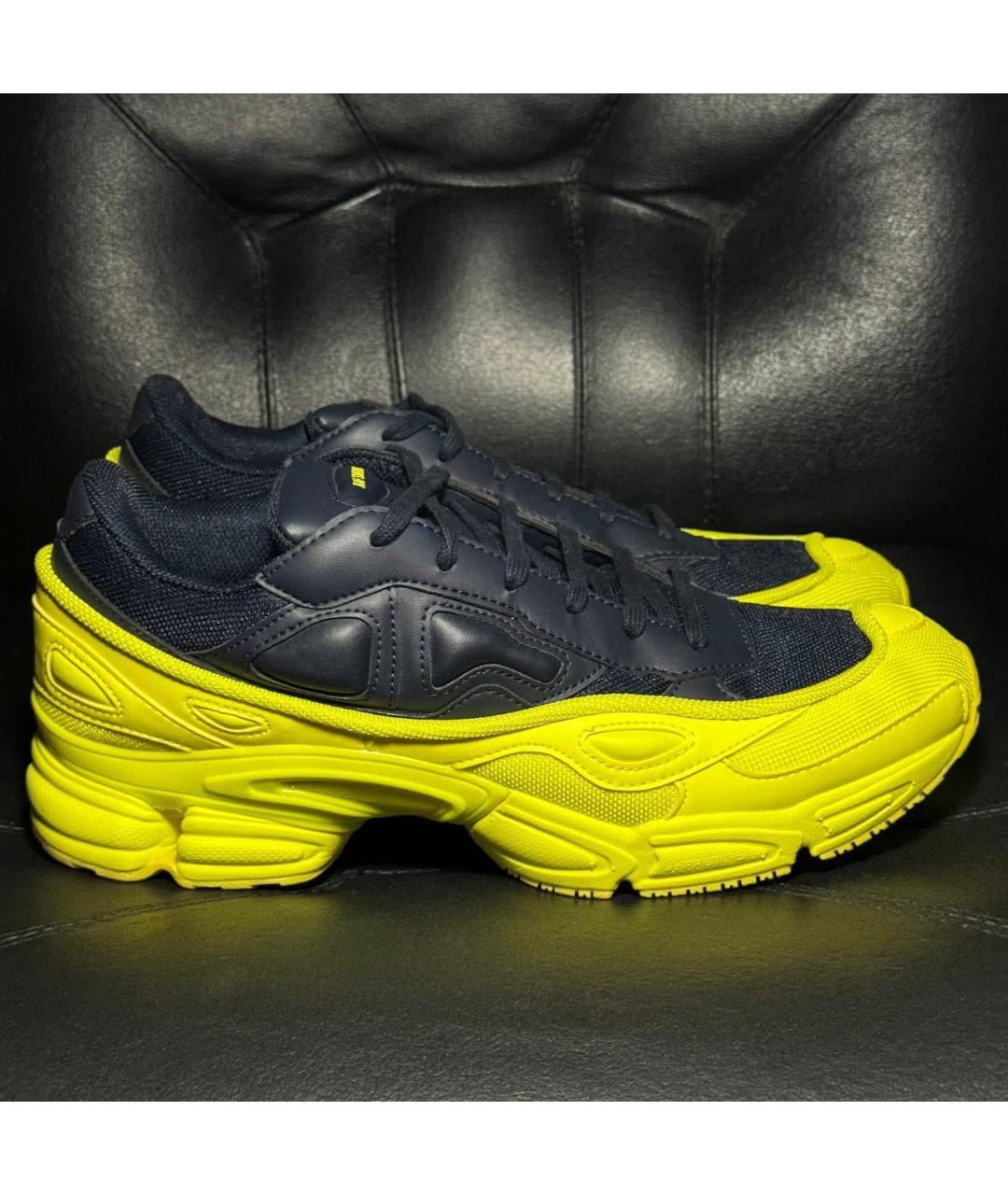 ADIDAS X RAF SIMONS Желтые текстильные низкие кроссовки / кеды, фото 9