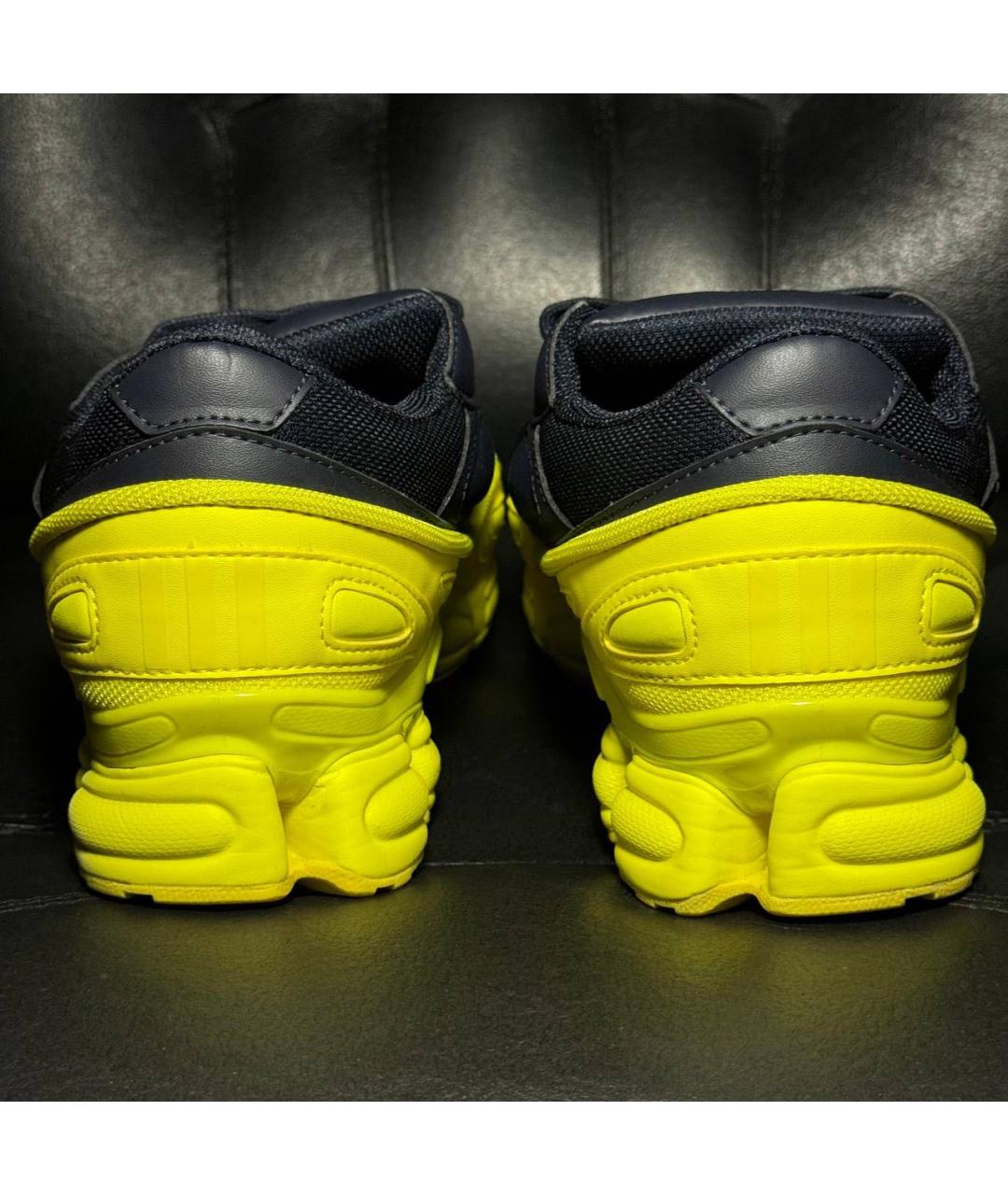 ADIDAS X RAF SIMONS Желтые текстильные низкие кроссовки / кеды, фото 2