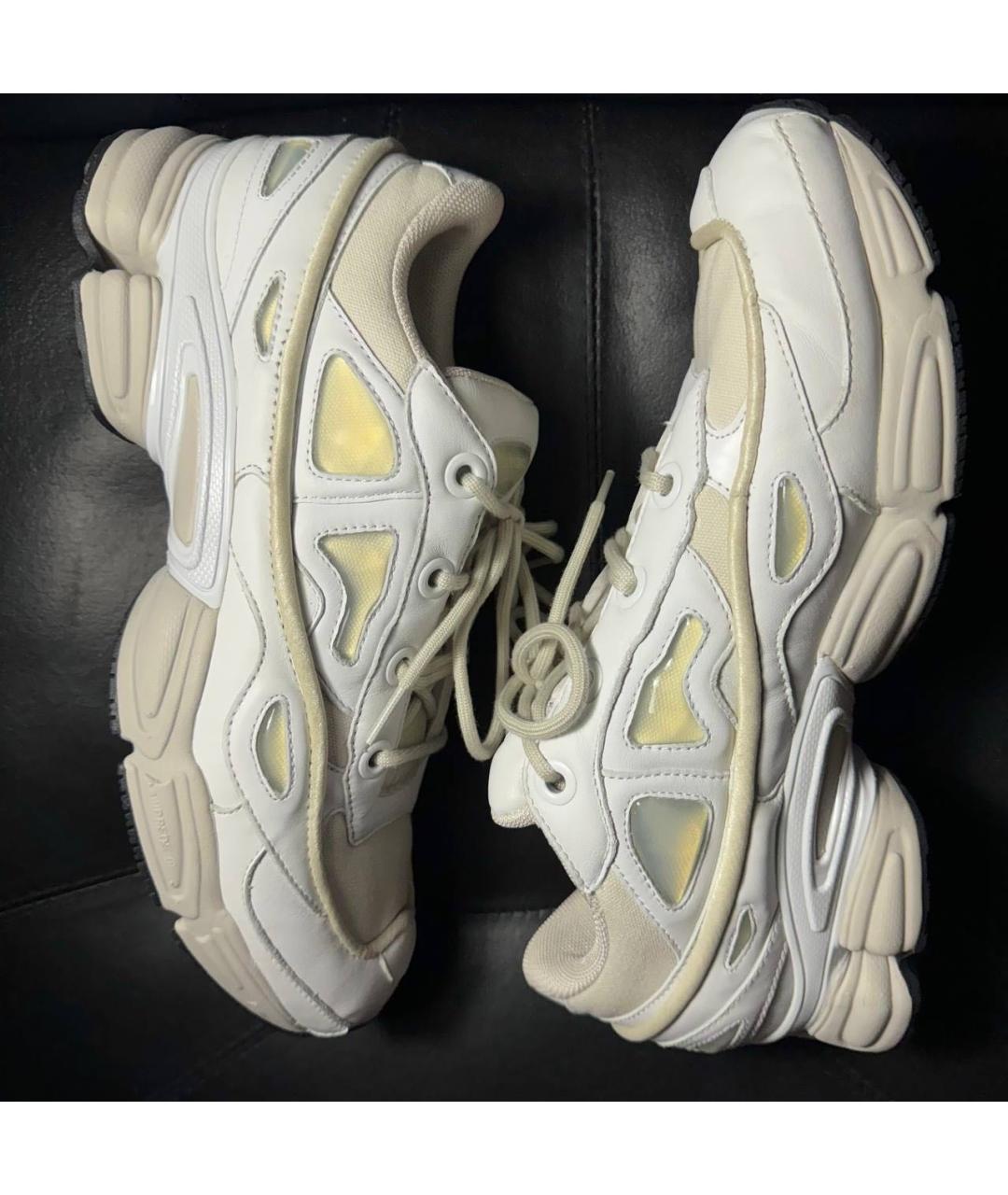 ADIDAS X RAF SIMONS Белые кожаные низкие кроссовки / кеды, фото 5