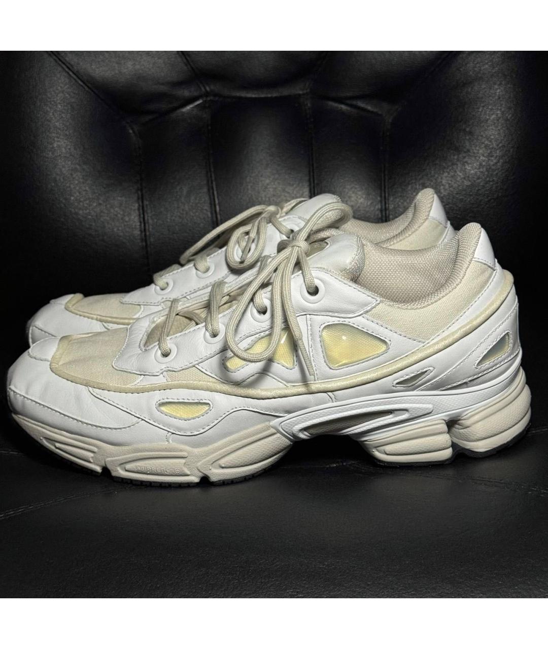 ADIDAS X RAF SIMONS Белые кожаные низкие кроссовки / кеды, фото 4