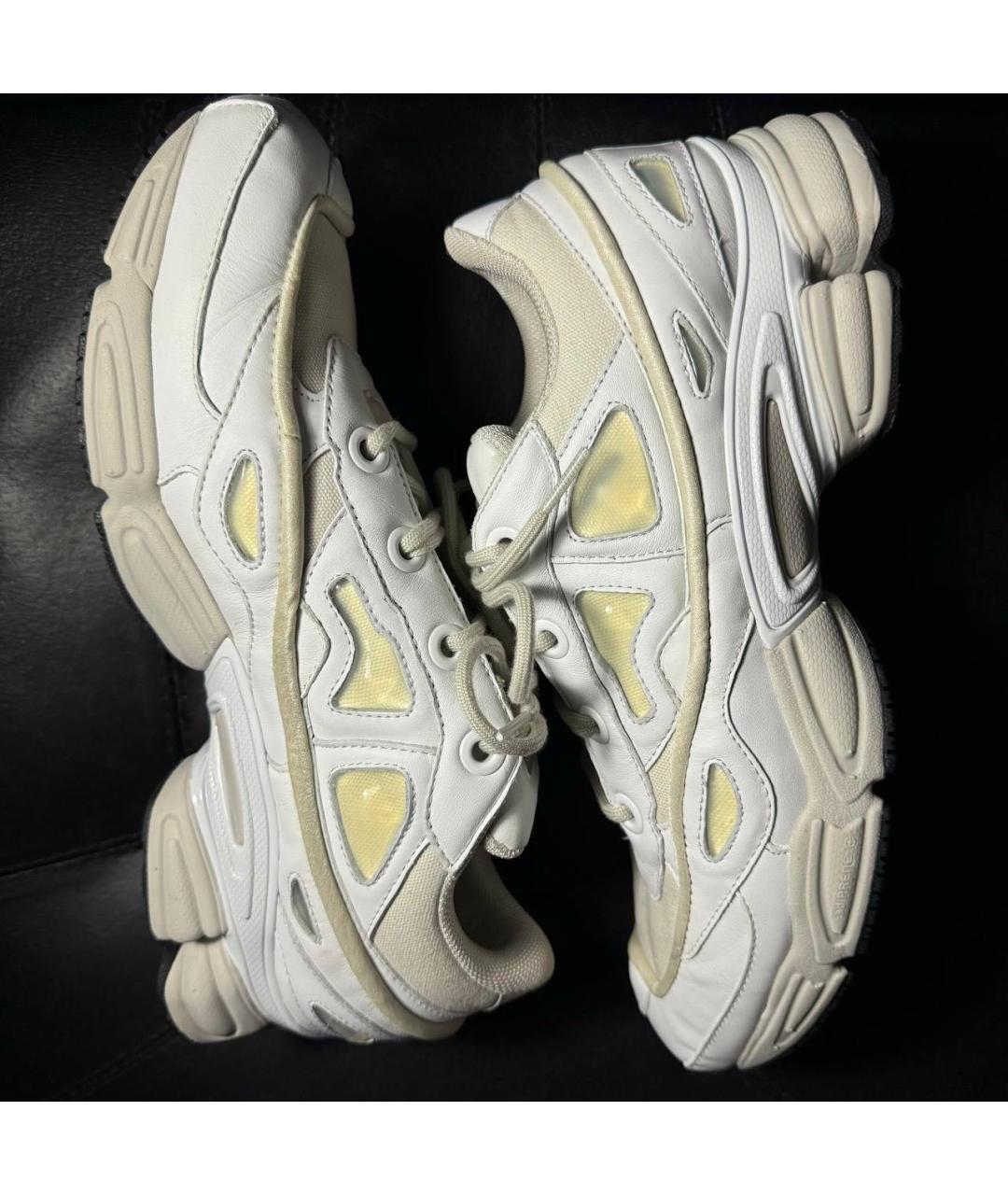 ADIDAS X RAF SIMONS Белые кожаные низкие кроссовки / кеды, фото 3