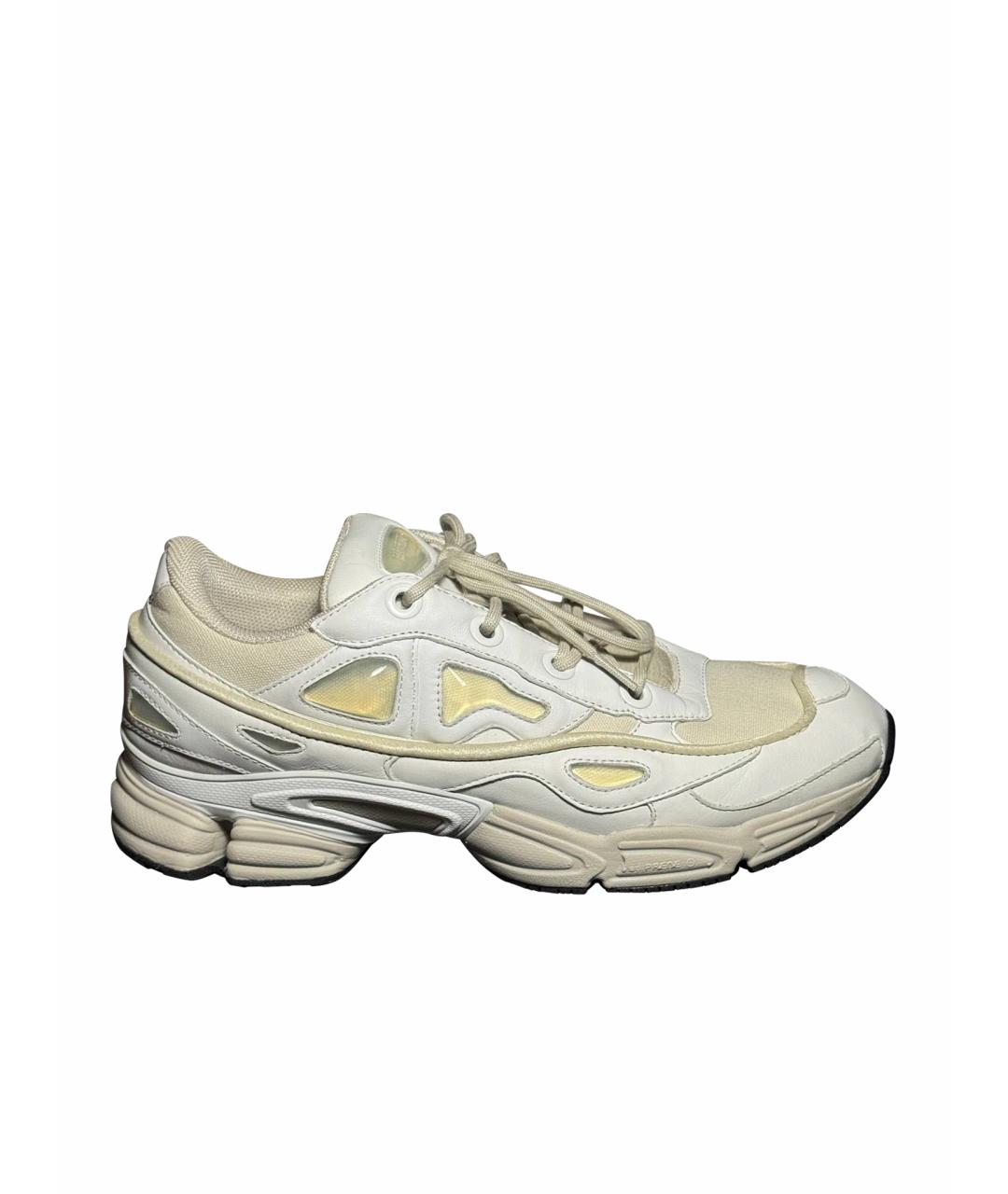 ADIDAS X RAF SIMONS Белые кожаные низкие кроссовки / кеды, фото 1