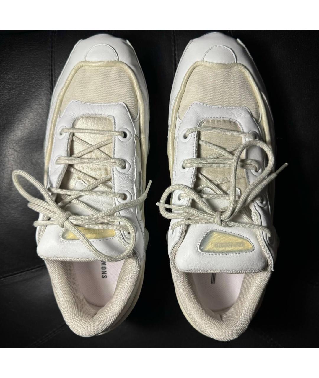 ADIDAS X RAF SIMONS Белые кожаные низкие кроссовки / кеды, фото 7