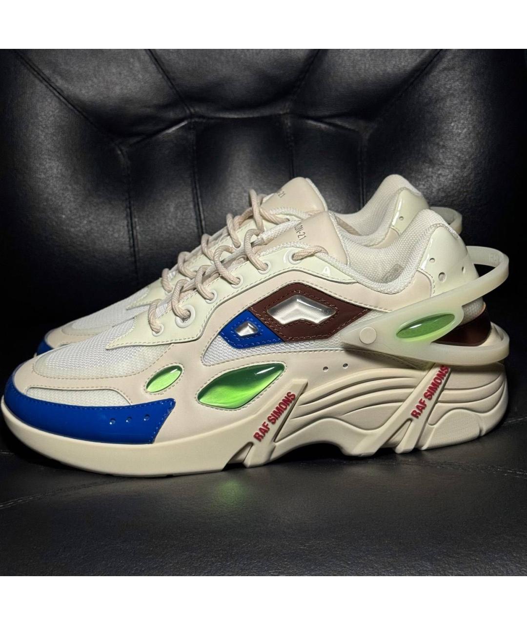 ADIDAS X RAF SIMONS Белые текстильные низкие кроссовки / кеды, фото 3