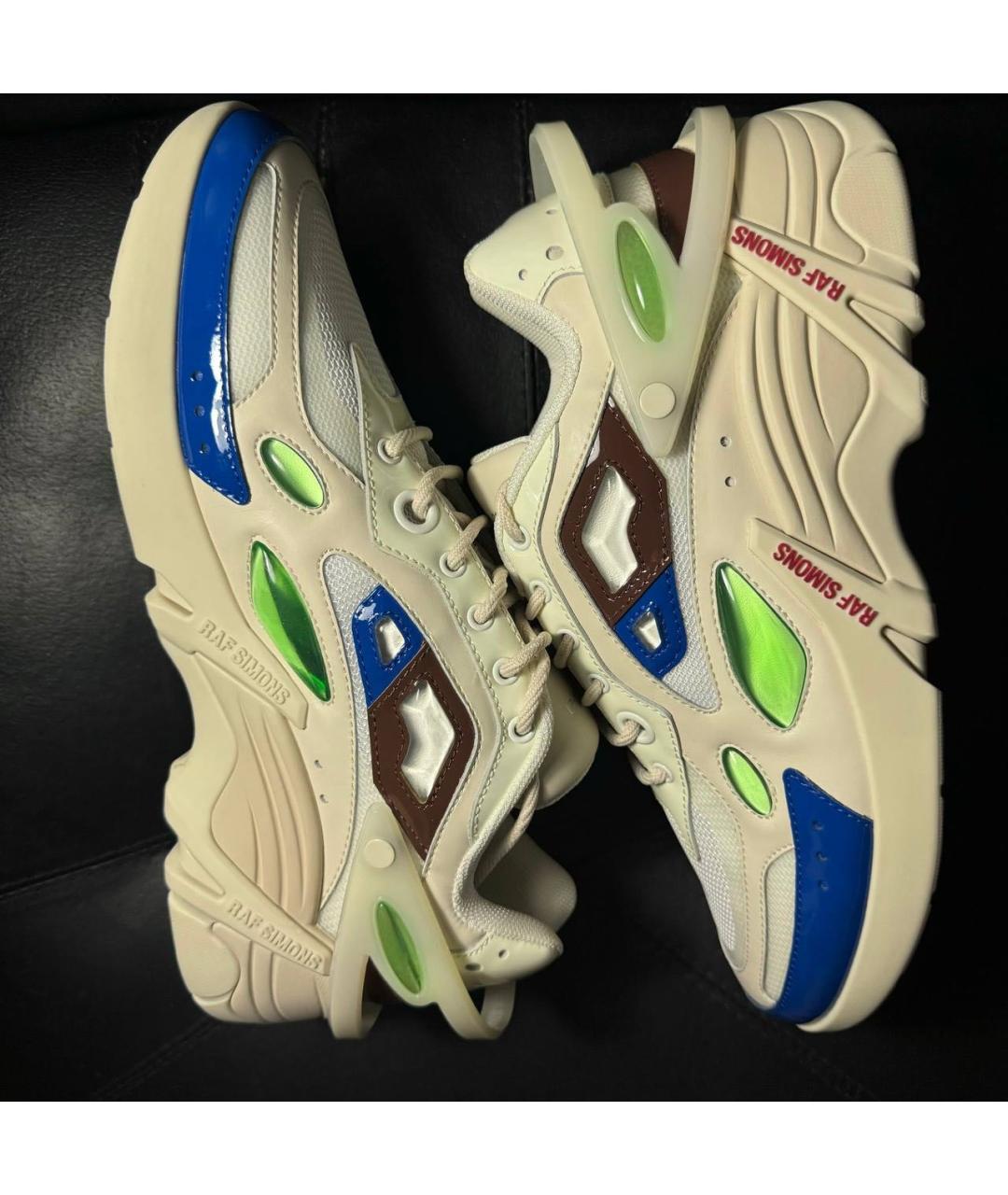 ADIDAS X RAF SIMONS Белые текстильные низкие кроссовки / кеды, фото 5