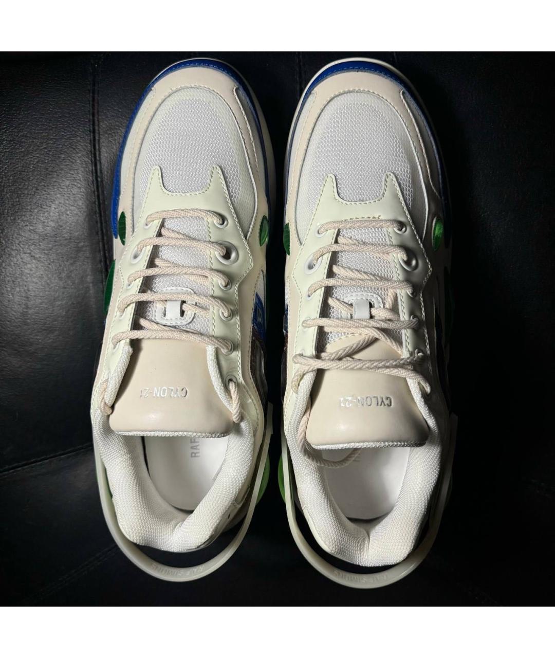 ADIDAS X RAF SIMONS Белые текстильные низкие кроссовки / кеды, фото 7