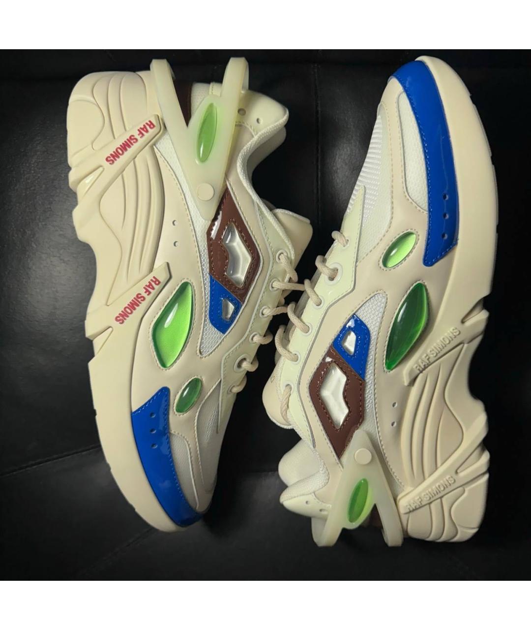 ADIDAS X RAF SIMONS Белые текстильные низкие кроссовки / кеды, фото 4