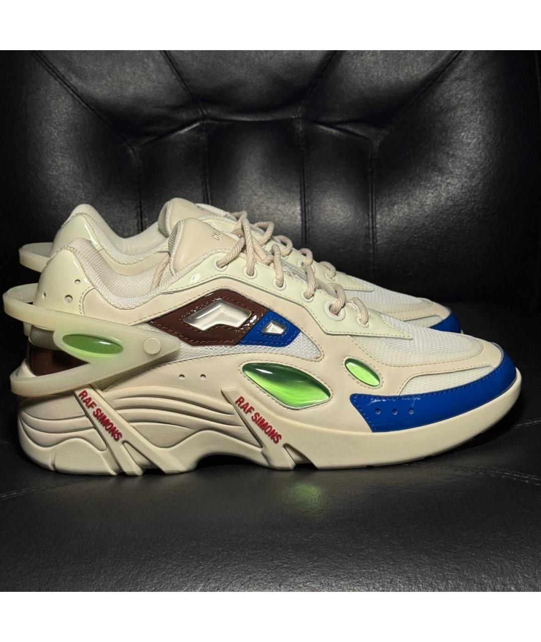 ADIDAS X RAF SIMONS Белые текстильные низкие кроссовки / кеды, фото 9