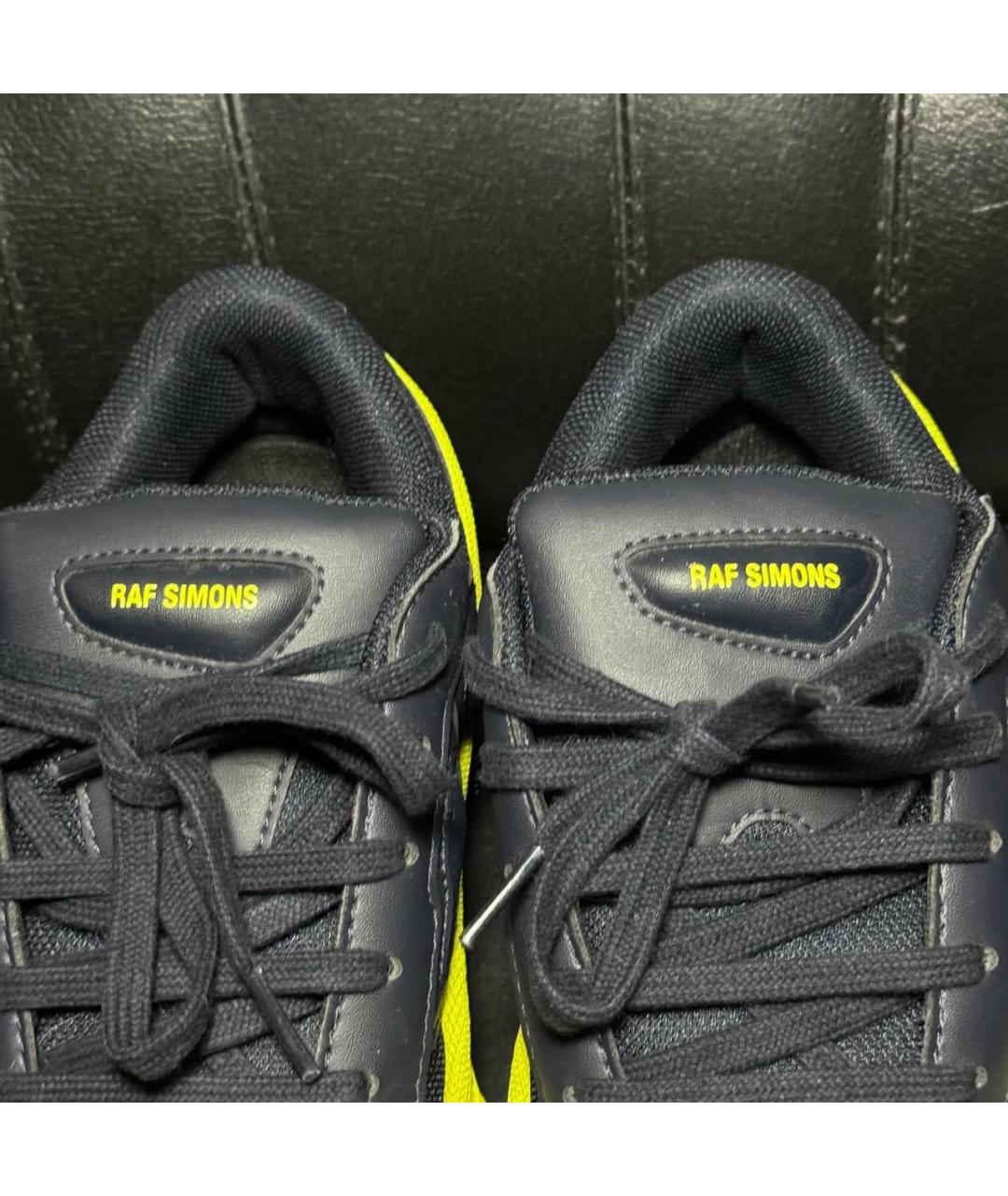 ADIDAS X RAF SIMONS Желтые текстильные низкие кроссовки / кеды, фото 8