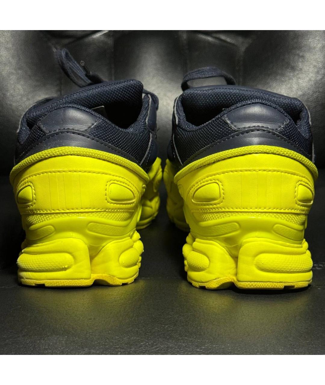 ADIDAS X RAF SIMONS Желтые текстильные низкие кроссовки / кеды, фото 2