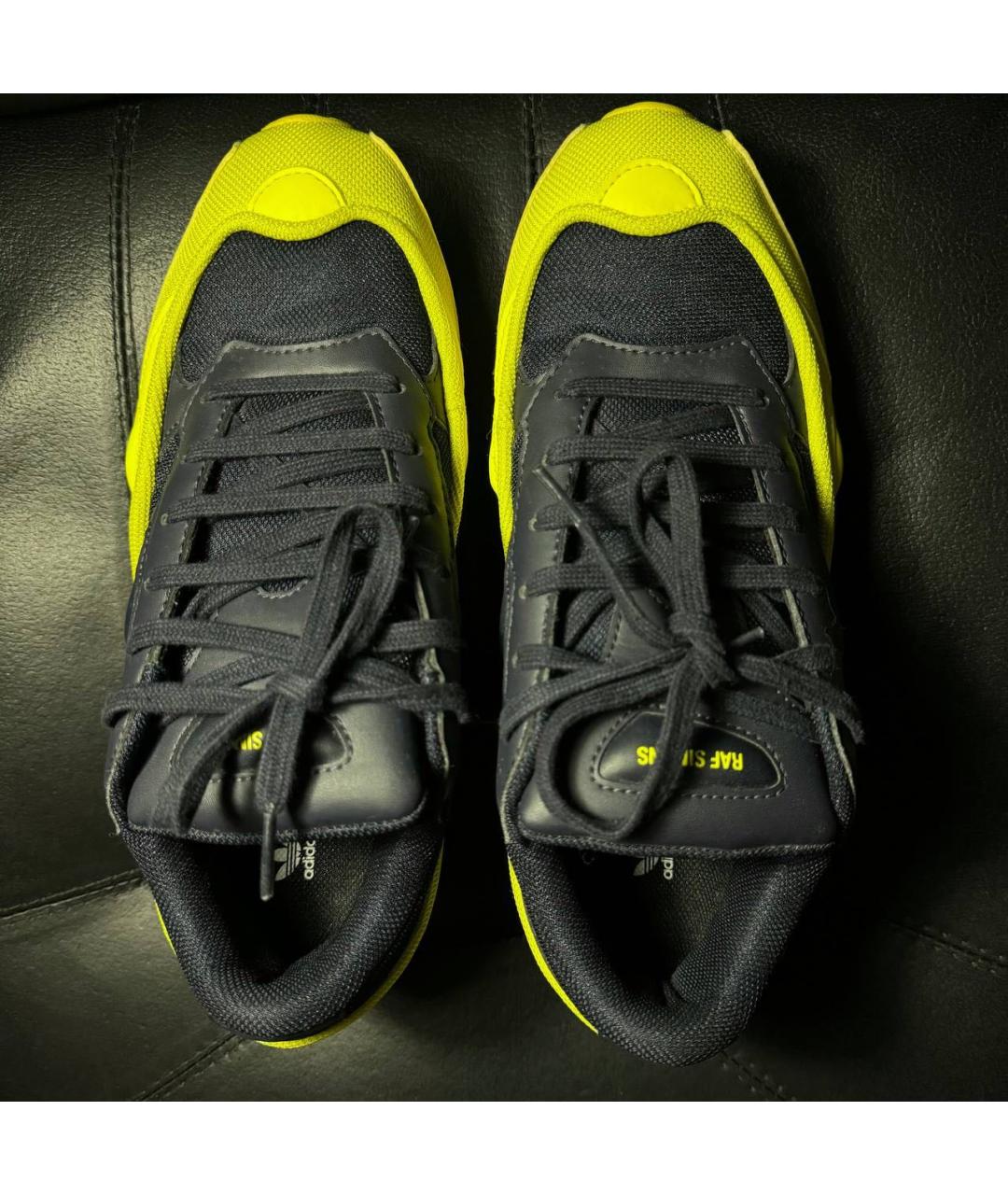 ADIDAS X RAF SIMONS Желтые текстильные низкие кроссовки / кеды, фото 6