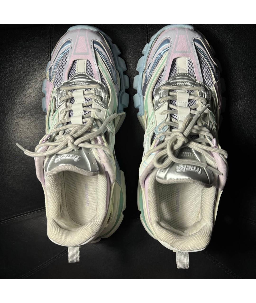 BALENCIAGA Белые текстильные низкие кроссовки / кеды, фото 7