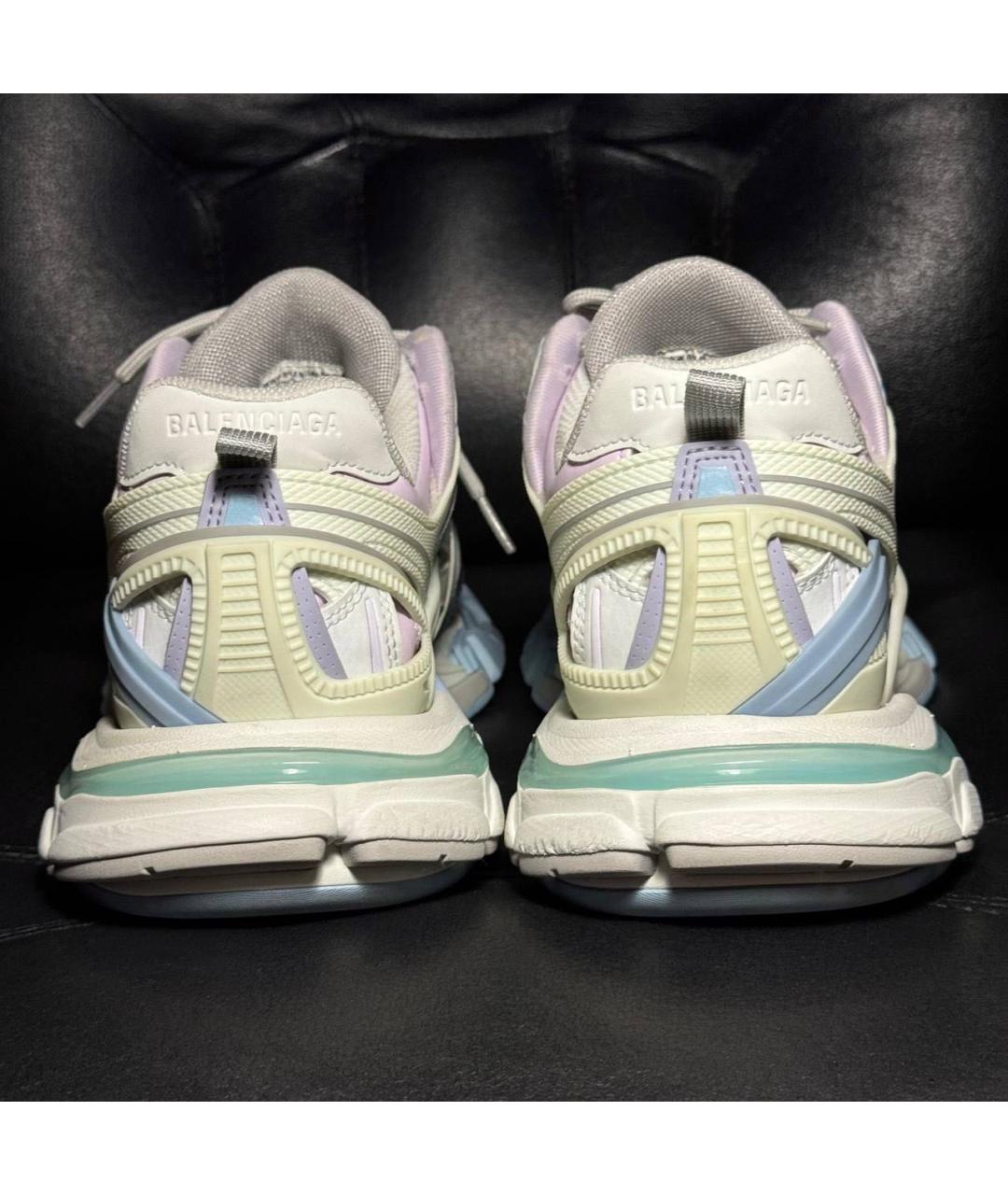 BALENCIAGA Белые текстильные низкие кроссовки / кеды, фото 2