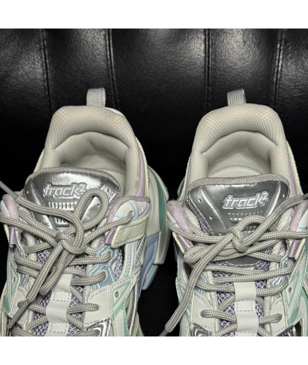 BALENCIAGA Белые текстильные низкие кроссовки / кеды, фото 8