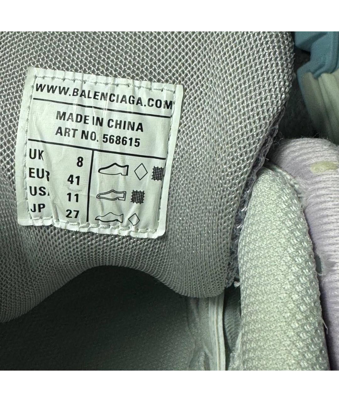 BALENCIAGA Белые текстильные низкие кроссовки / кеды, фото 6