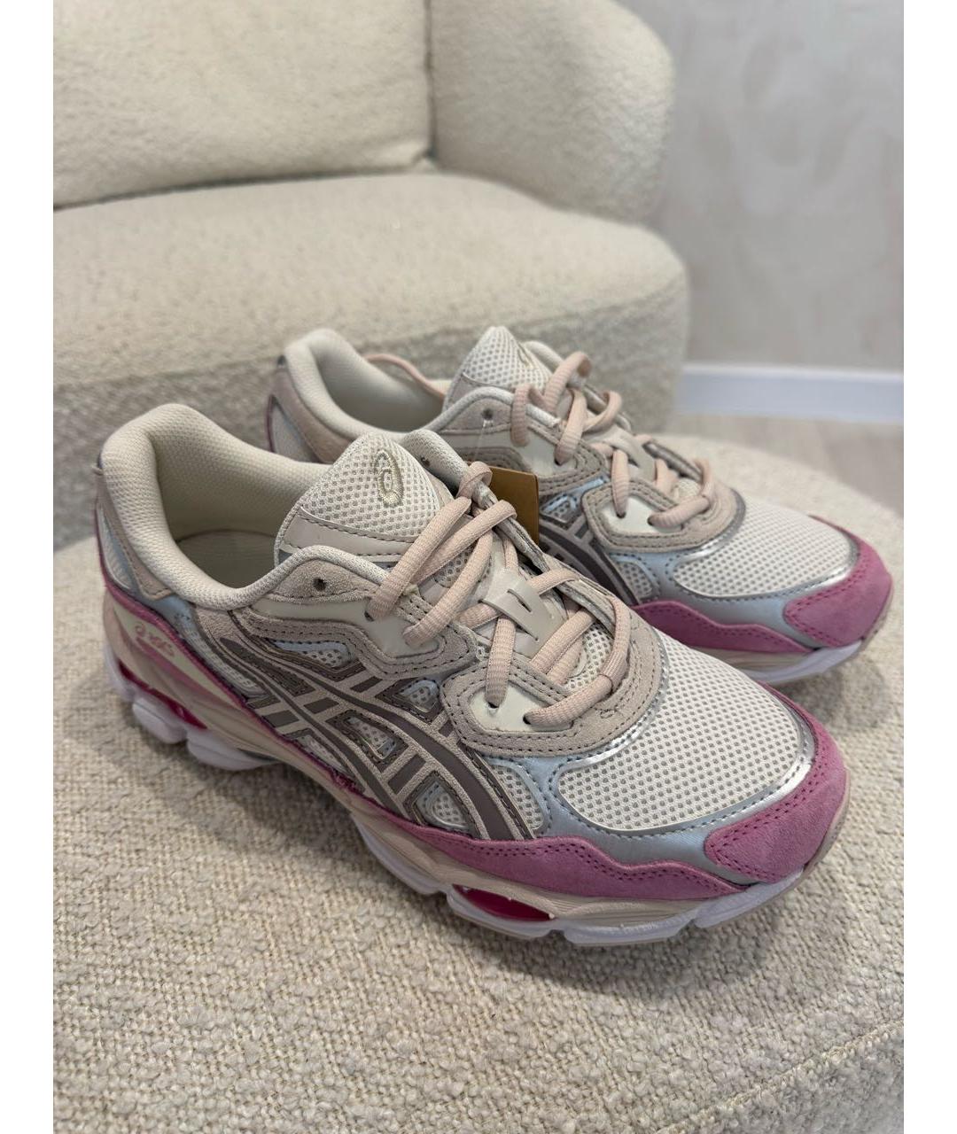 ASICS Розовые замшевые кроссовки, фото 3