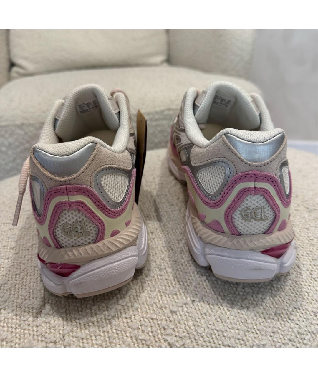 ASICS Розовые замшевые кроссовки, фото 4