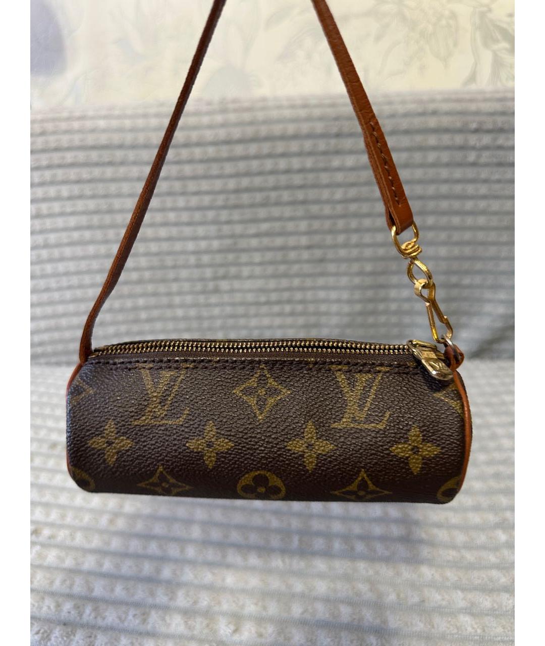 LOUIS VUITTON Коричневая сумка с короткими ручками из искусственной кожи, фото 8