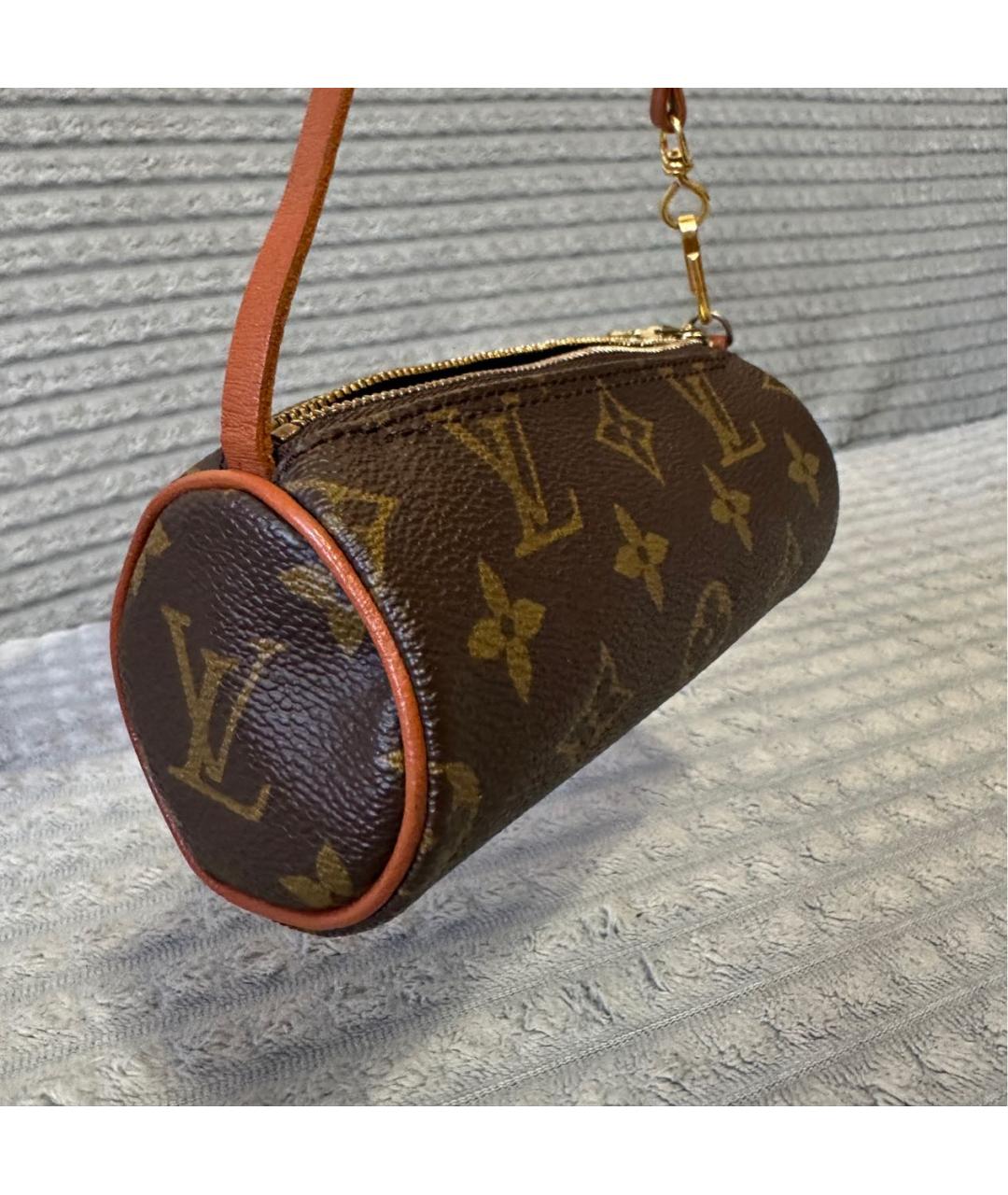 LOUIS VUITTON Коричневая сумка с короткими ручками из искусственной кожи, фото 7