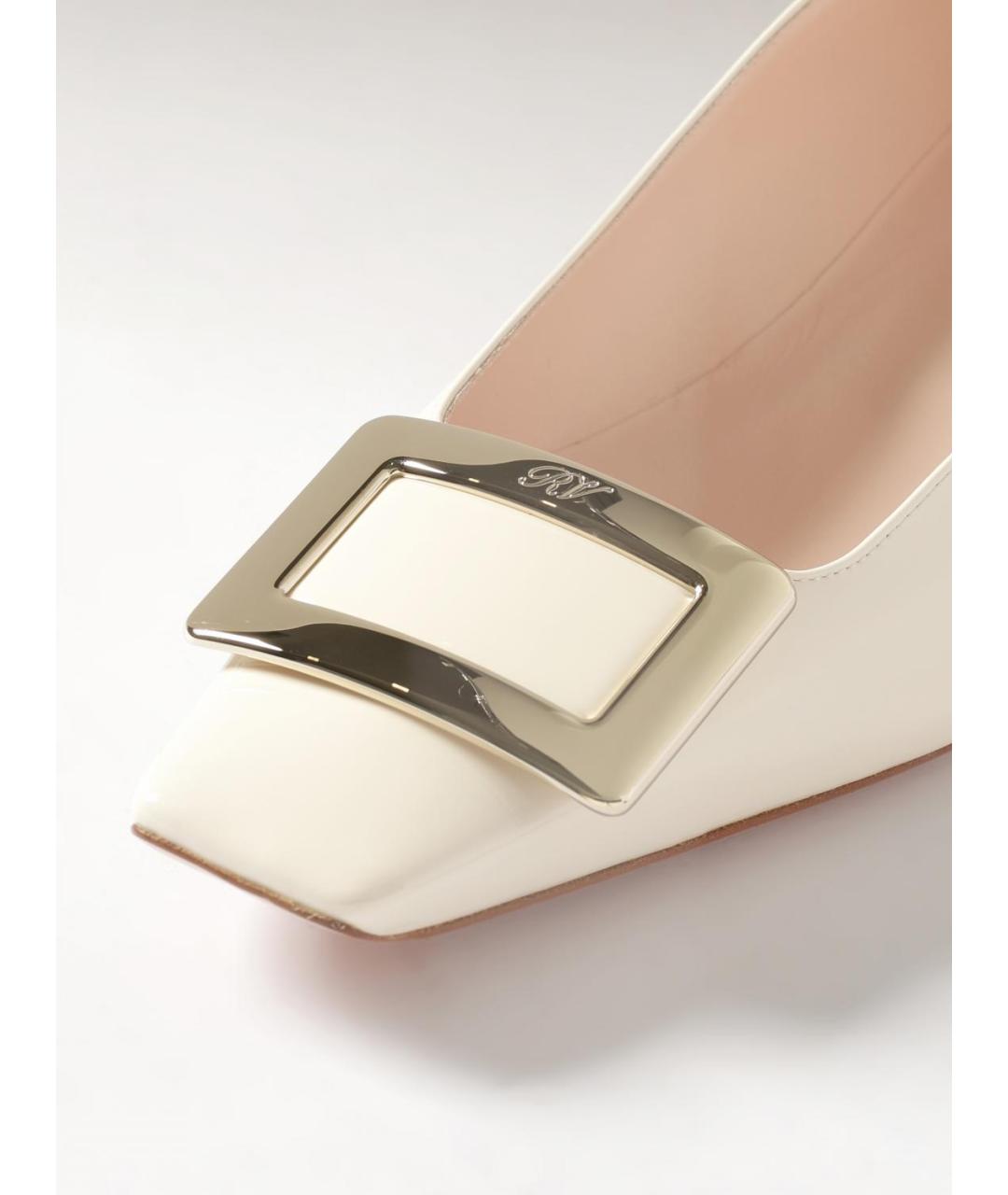 ROGER VIVIER Белые кожаные туфли, фото 4