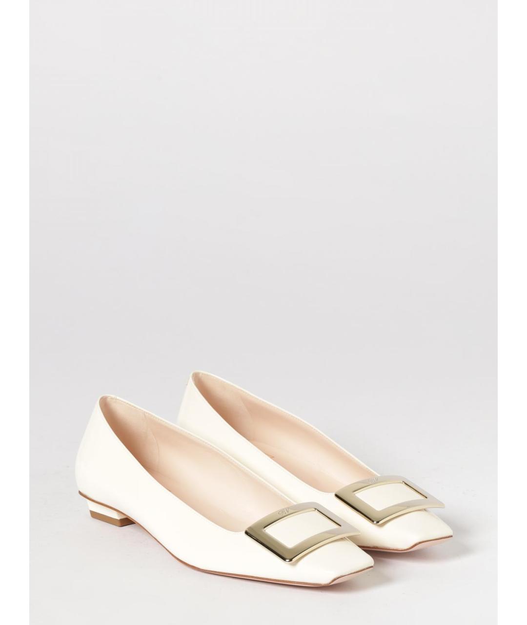 ROGER VIVIER Белые кожаные туфли, фото 2