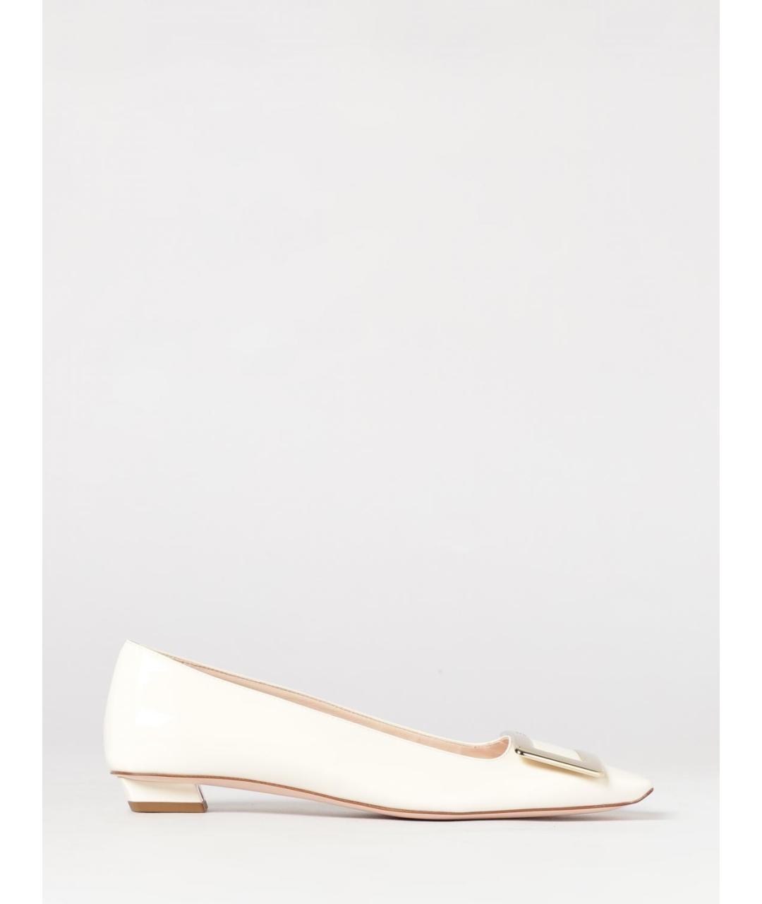 ROGER VIVIER Белые кожаные туфли, фото 5