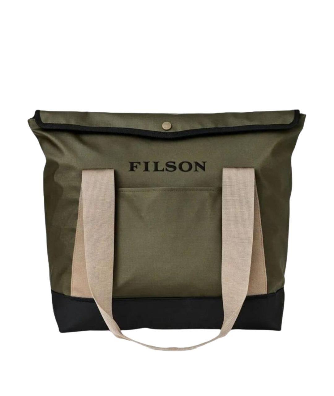 FILSON Зеленая синтетическая сумка тоут, фото 1