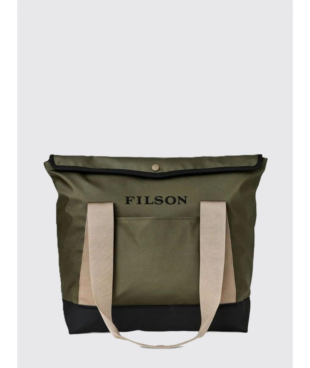 FILSON Зеленая синтетическая сумка тоут, фото 4