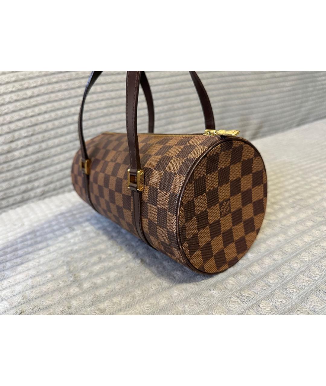 LOUIS VUITTON Коричневая сумка с короткими ручками из искусственной кожи, фото 3