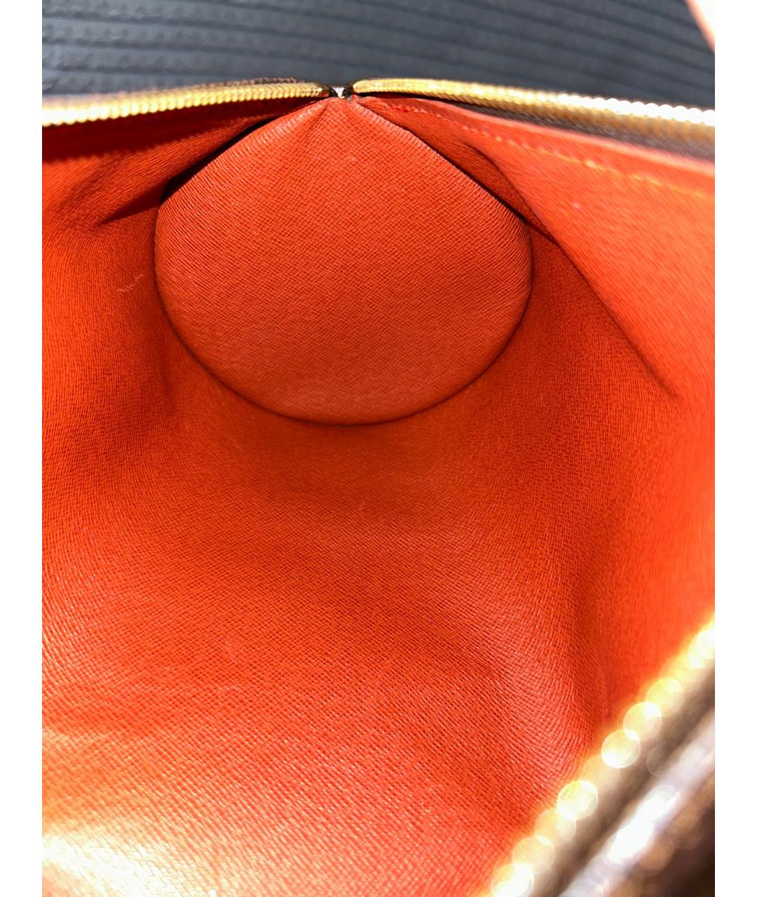 LOUIS VUITTON Коричневая сумка с короткими ручками из искусственной кожи, фото 2