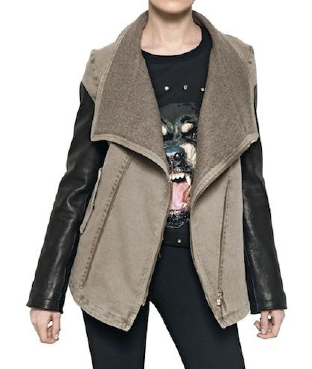 GIVENCHY Хаки кожаная куртка, фото 5