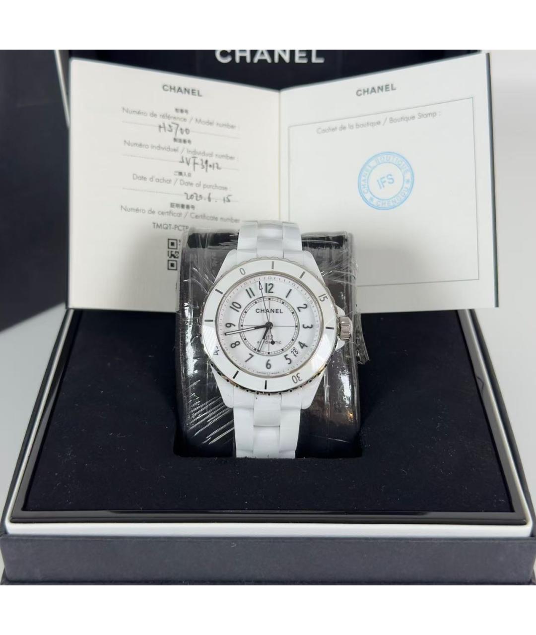 CHANEL Белые керамические часы, фото 3