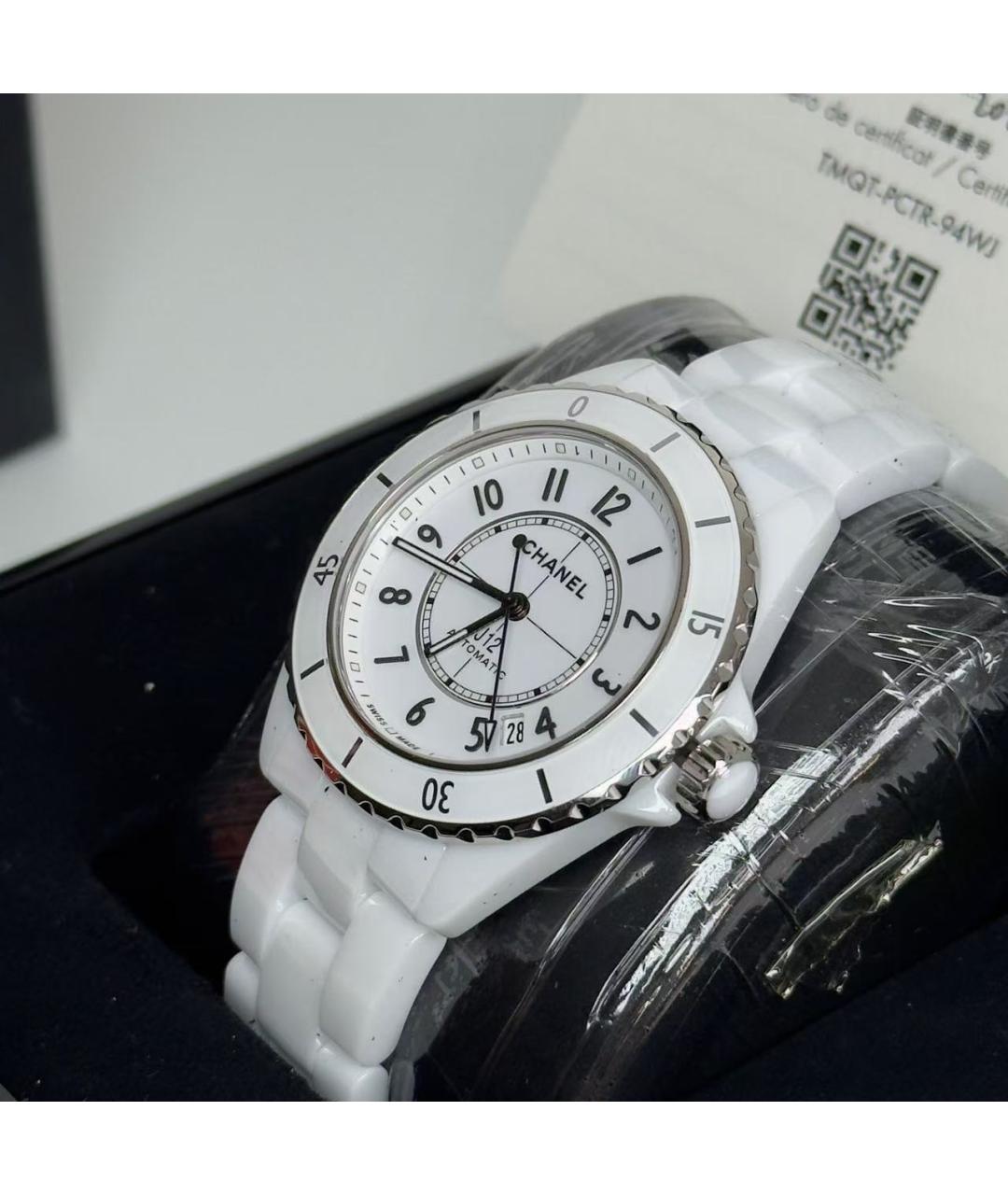 CHANEL Белые керамические часы, фото 4