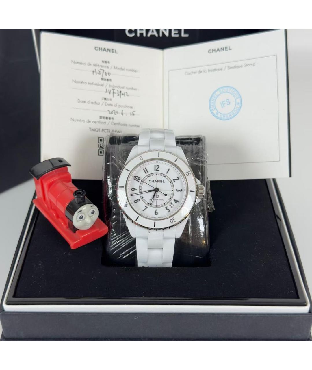 CHANEL Белые керамические часы, фото 2