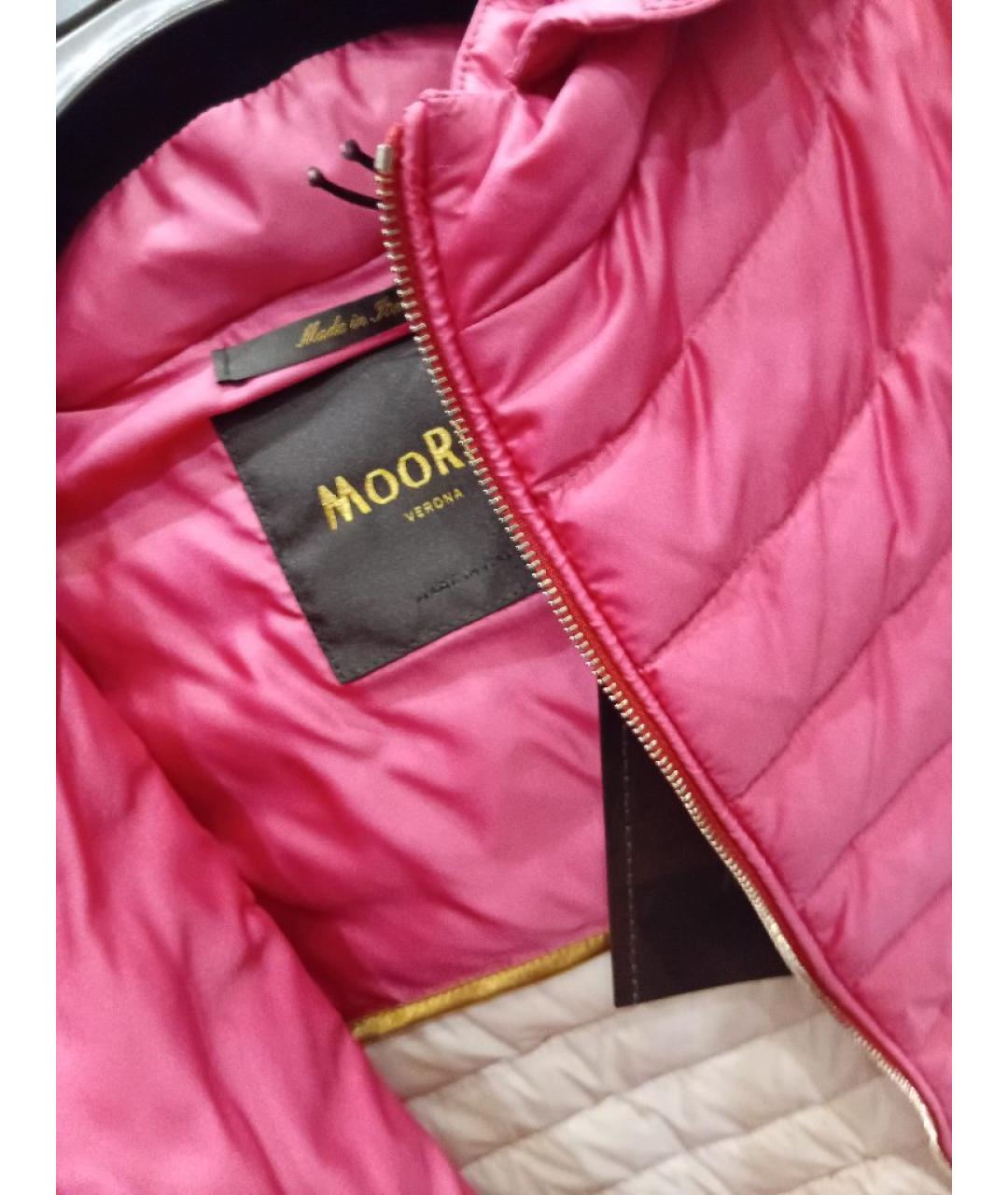 MOORER Розовая полиэстеровая куртка, фото 3