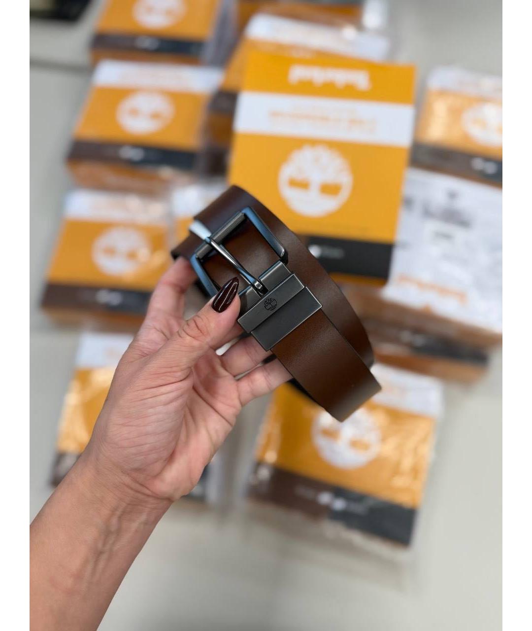 TIMBERLAND Черный кожаный ремень, фото 3