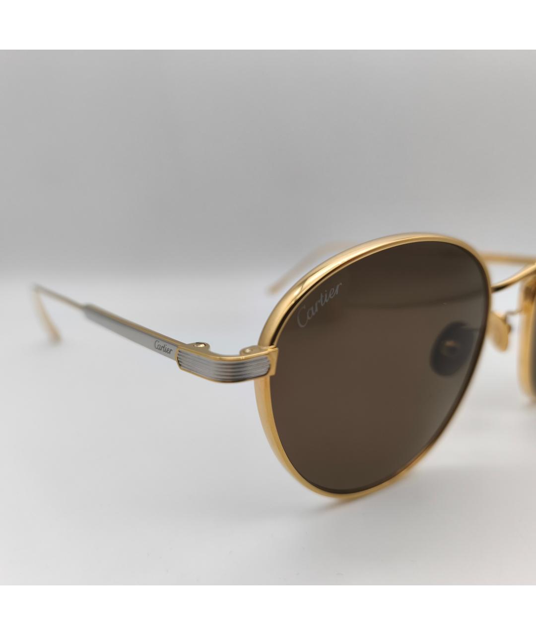 CARTIER Золотые солнцезащитные очки, фото 7