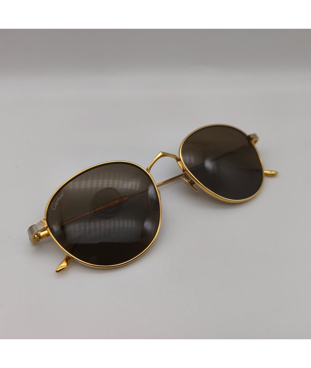 CARTIER Золотые солнцезащитные очки, фото 4