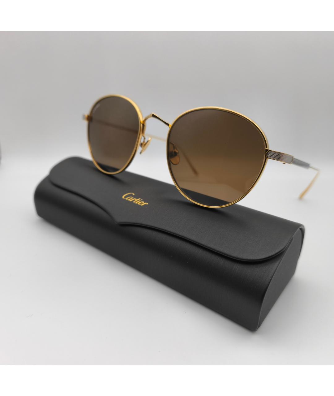 CARTIER Золотые солнцезащитные очки, фото 9