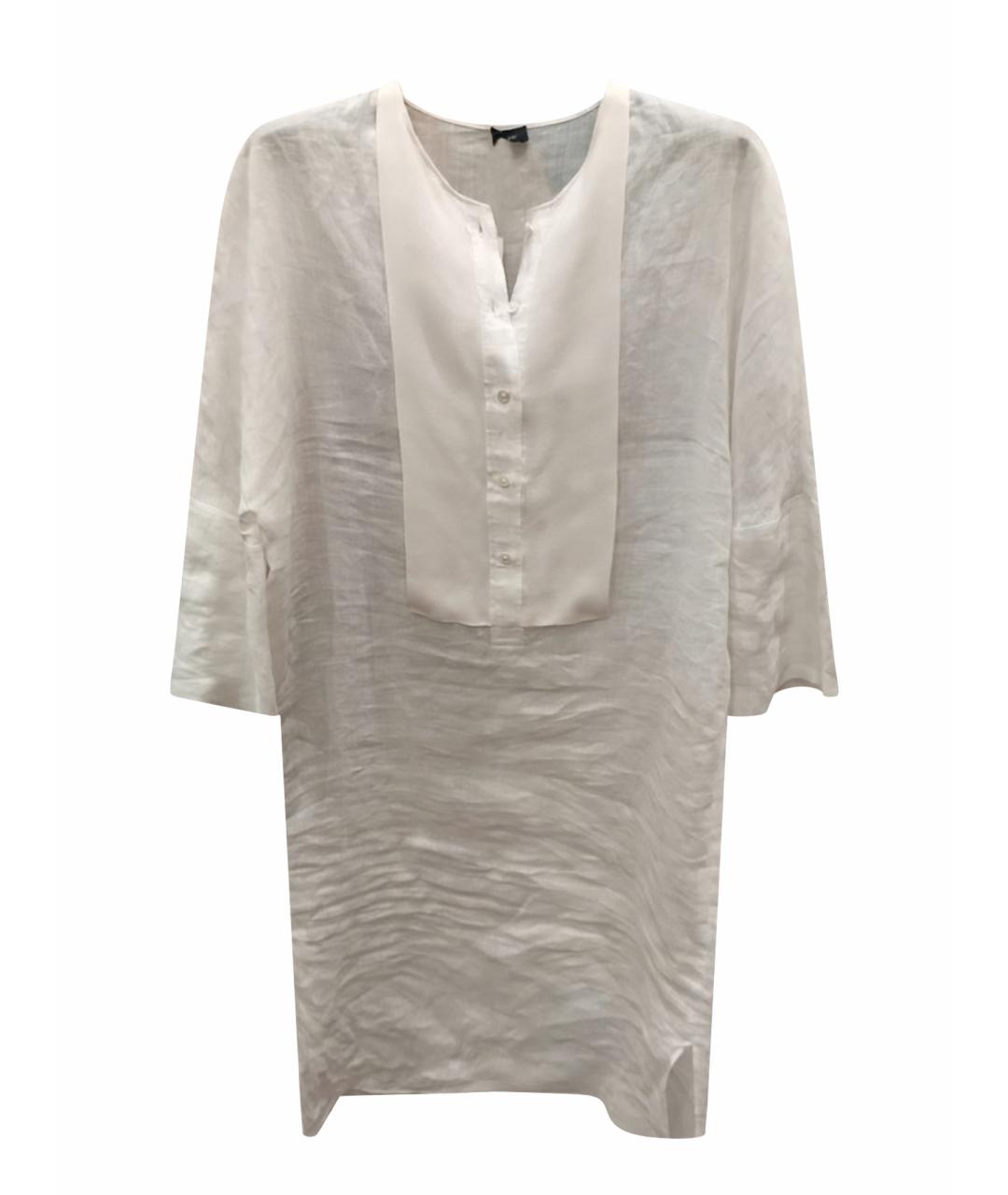 JOSEPH Белое льняное повседневное платье, фото 1