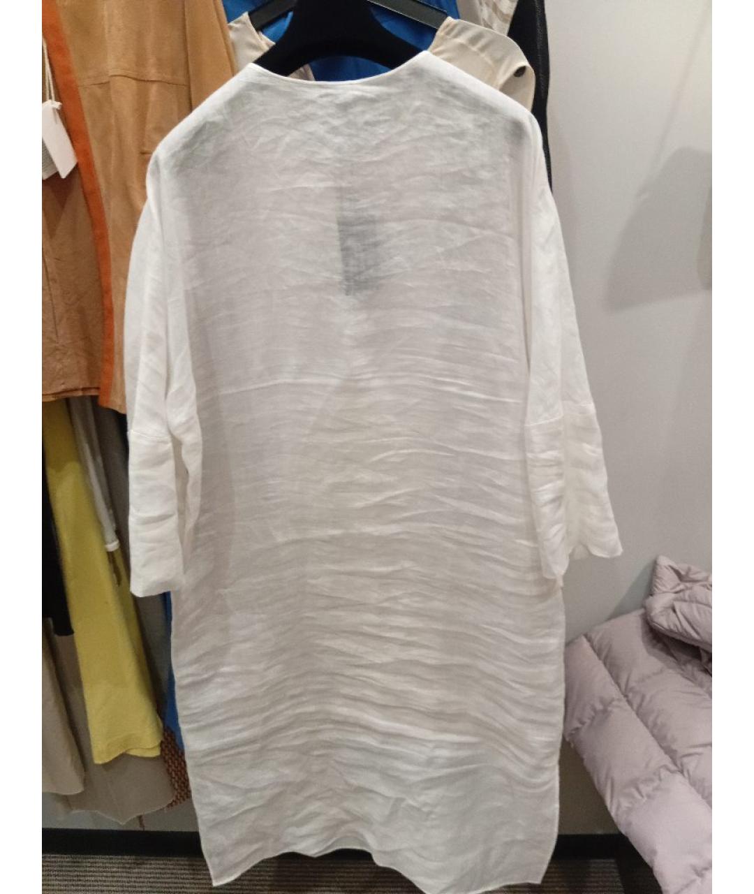 JOSEPH Белое льняное повседневное платье, фото 2