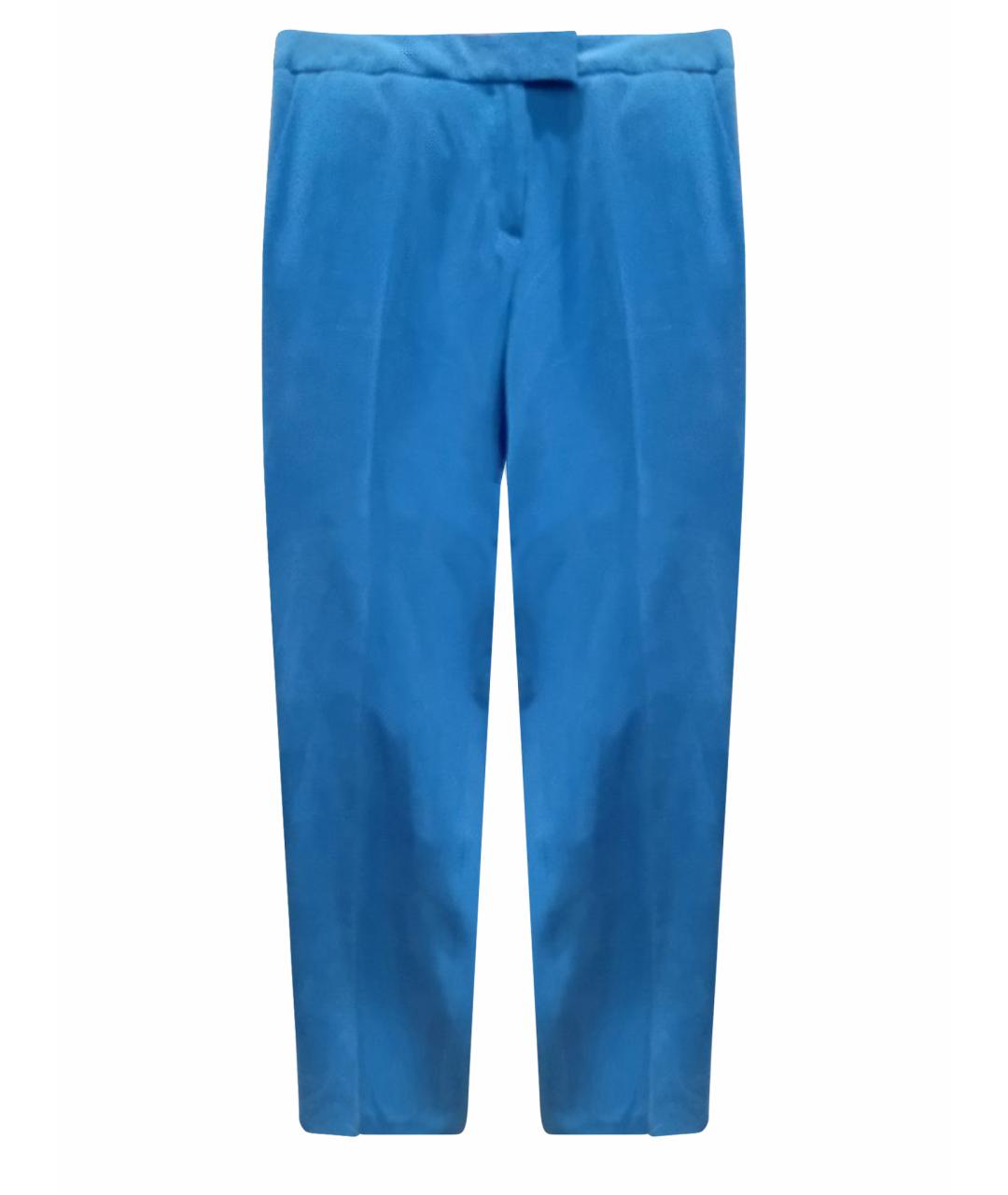 JOSEPH Синие шелковые прямые брюки, фото 1