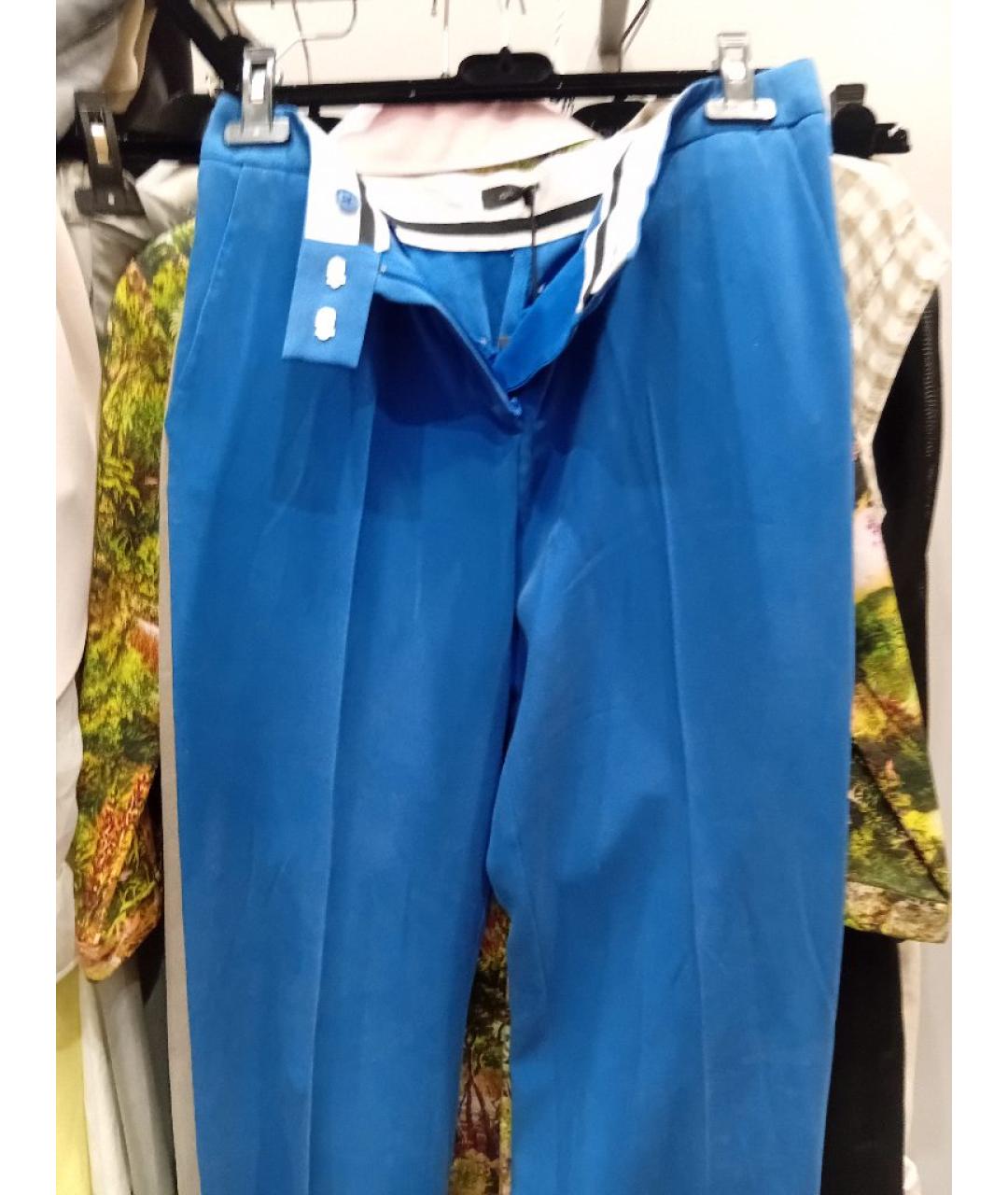 JOSEPH Синие шелковые прямые брюки, фото 4