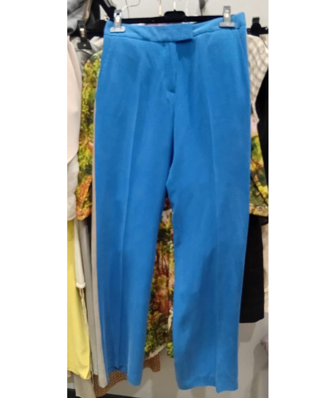 JOSEPH Синие шелковые прямые брюки, фото 6