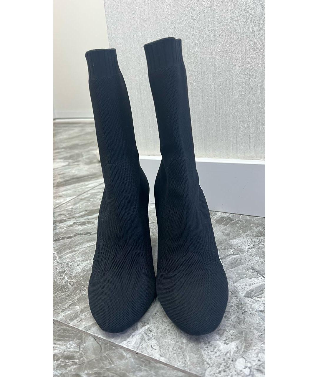LOUIS VUITTON Черные текстильные ботильоны, фото 2