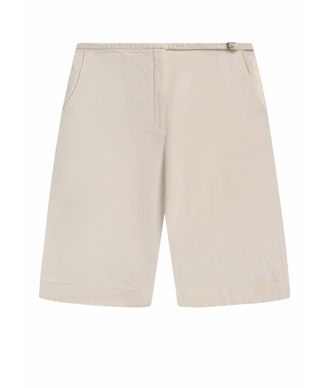 HERMES Бежевые льняные шорты, фото 1