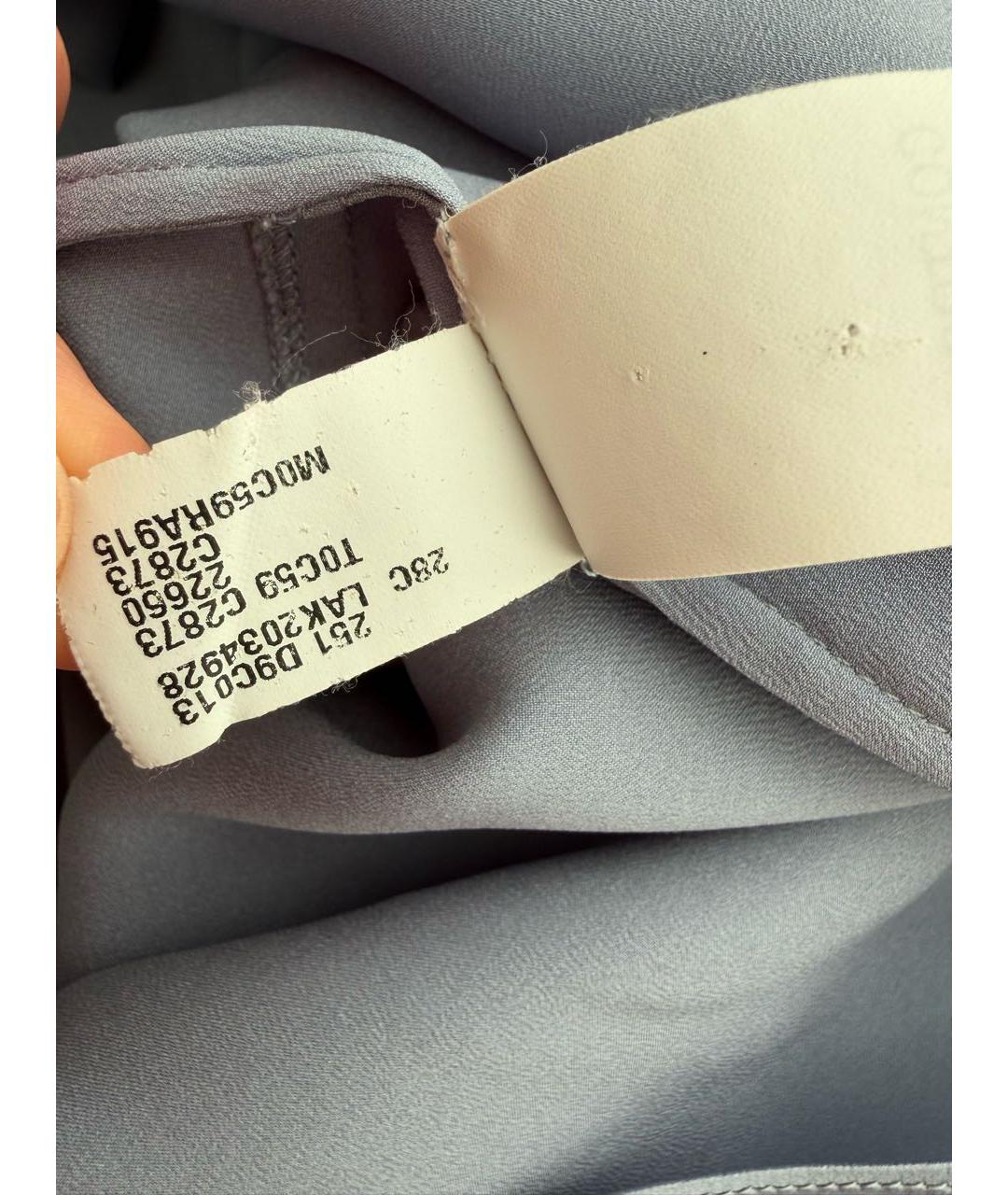 BRUNELLO CUCINELLI Голубая шелковая блузы, фото 5