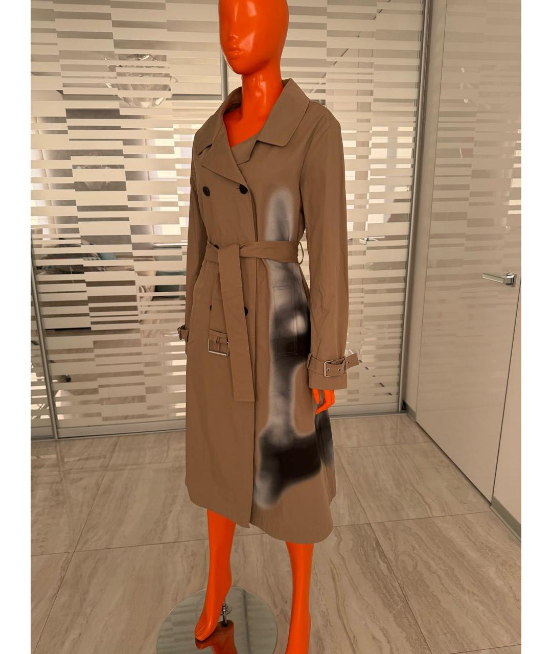 CHRISTIAN DIOR Бежевый хлопковый тренч/плащ, фото 6