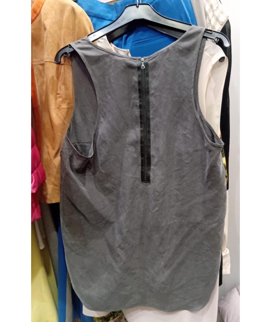 JOSEPH Антрацитовая шелковая майка, фото 2