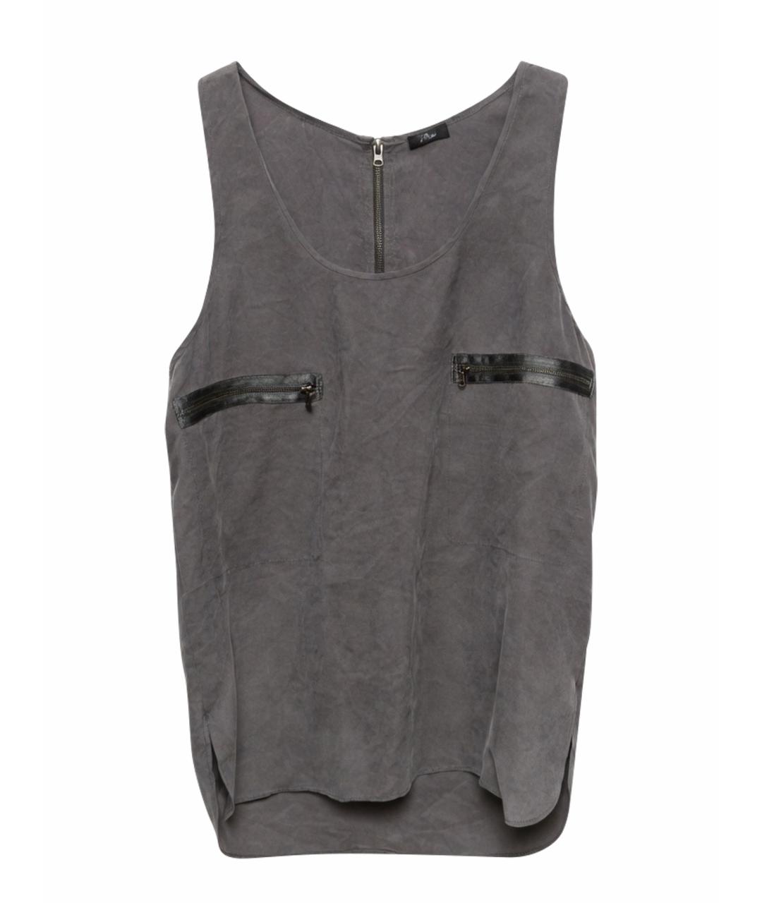 JOSEPH Антрацитовая шелковая майка, фото 1